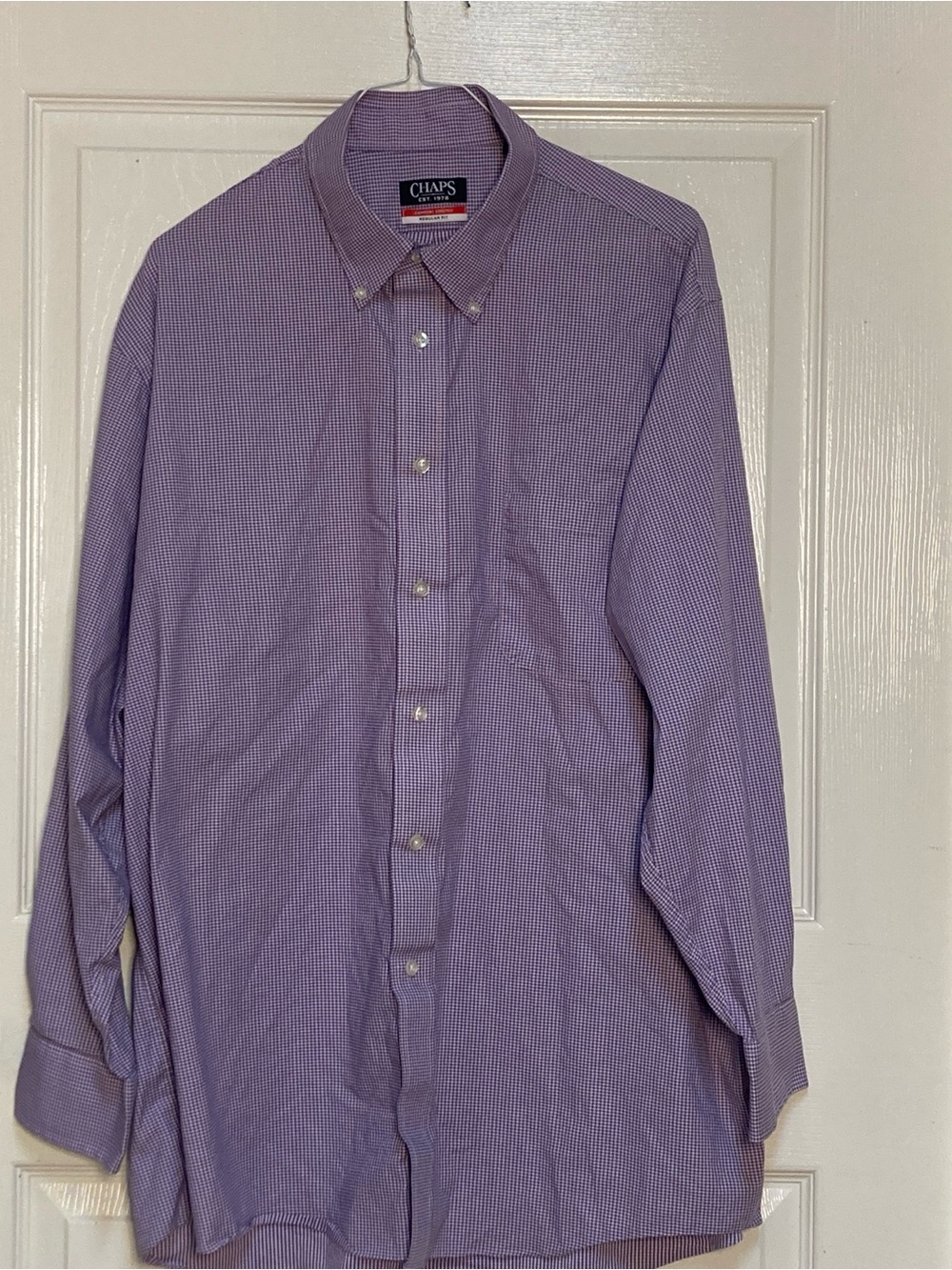 Chaps Men's Purple Button-Down Dress Shirt